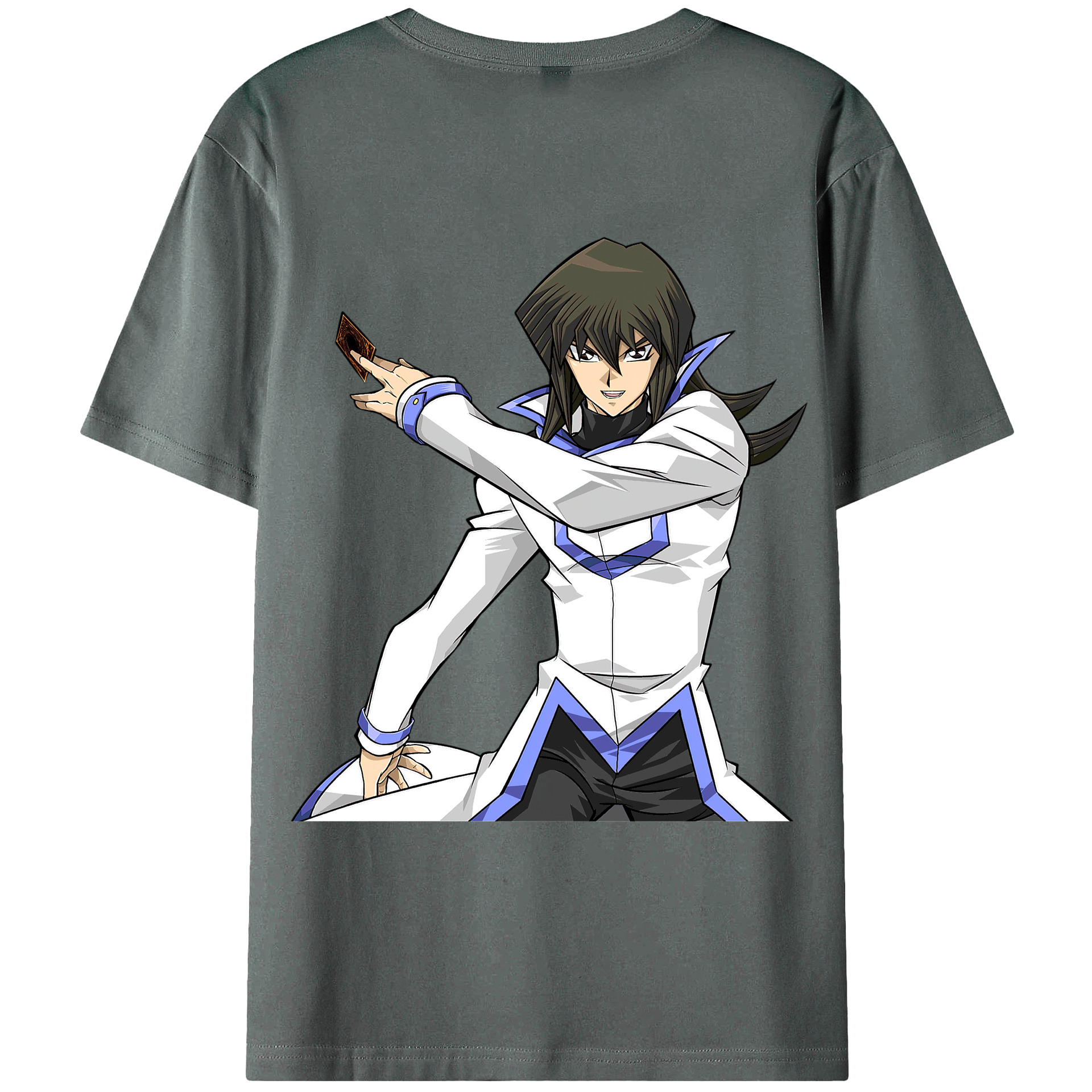 （画像用） 遊☆戯☆王 Yu-Gi-Oh! 綿100％ メンズ半袖Tシャツ（バックプリント） 通気性